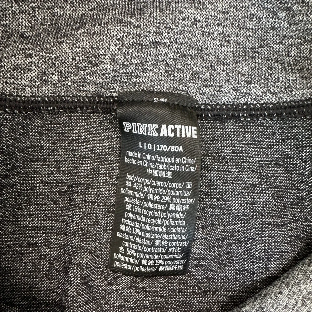 PINK Womens Active Seamless Leggings Large Gray Heathered High Rise Stretch